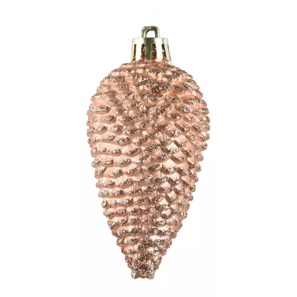 Lot de 6 pommes de pin à suspendre (H8 cm) Alpine Pêche