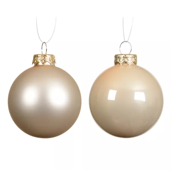 Set di 4 palline di Natale in vetro (D100 mm) Boreale Perla