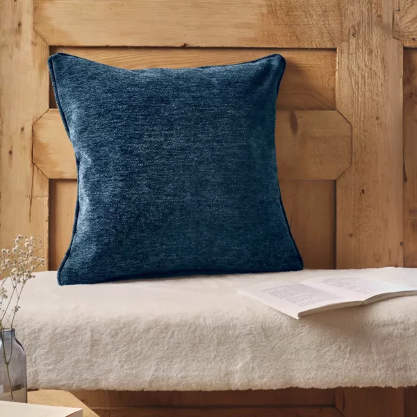 Coussin carré tissé (45 x 45 cm) Magnus Bleu nuit