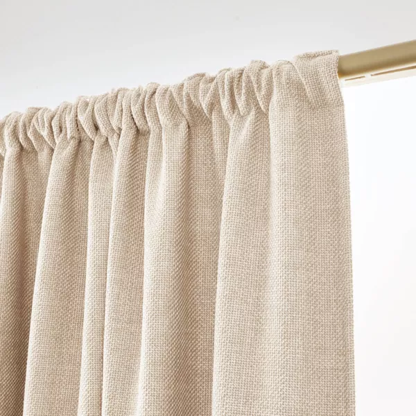 Rideau obscurcissant thermique galon fronceur (140 x 240 cm) Alba Beige grège