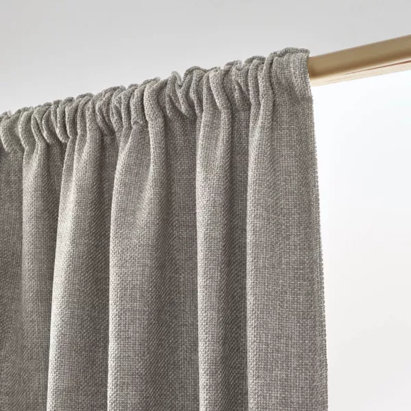 Halbverdunkelnder Thermovorhang mit Kr�uselband oder Stangendurchzug (140 x 240 cm) Alba Taupe