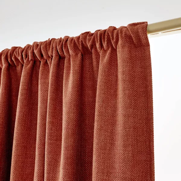 Rideau obscurcissant thermique galon fronceur (180 x 260 cm) Alba Terracotta