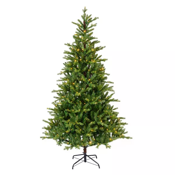 Sapin de Noël artificiel lumineux 5400 LED H240 cm Caucasia Nordmann Vert sapin
