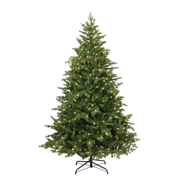 Sapin de Noël artificiel lumineux 480 LED H210 cm Idaho Vert sapin