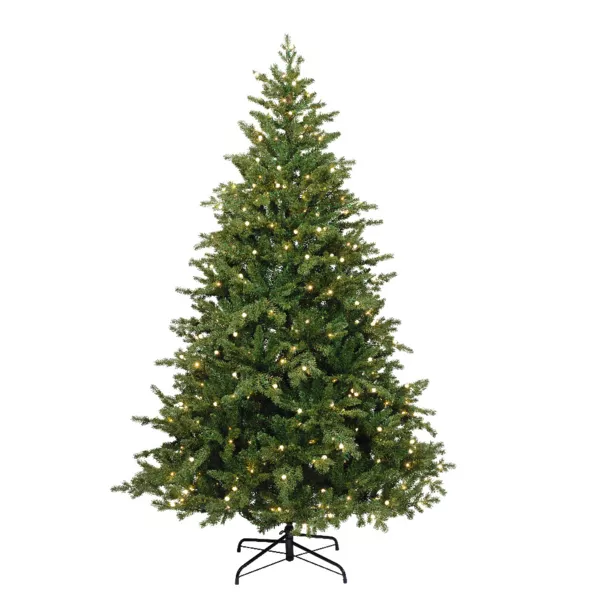 Sapin de Noël artificiel lumineux 350 LED H180 cm Idaho Vert sapin