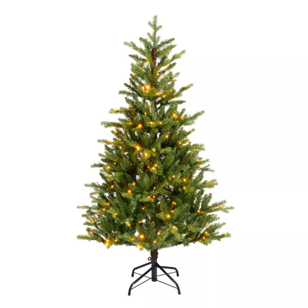 Sapin de Noël artificiel lumineux 320 LED H180 cm Allix Vert sapin