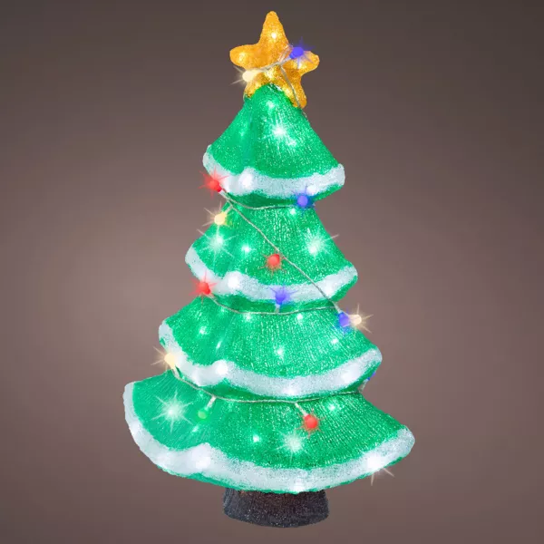Sapin lumineux 120 LED (H56 cm) Étoile scintillante Blanc froid