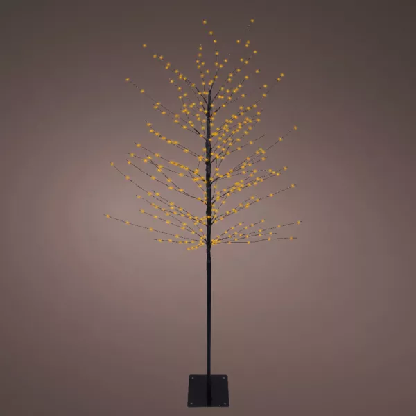 Arbre lumineux 360 LED (H180 cm) Bouleau d'hiver Blanc chaud doré