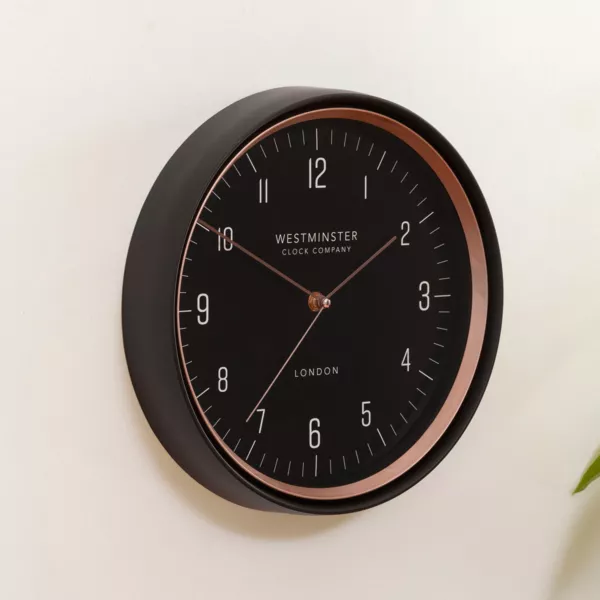 Horloge murale en métal (D29 cm) Sven Noir