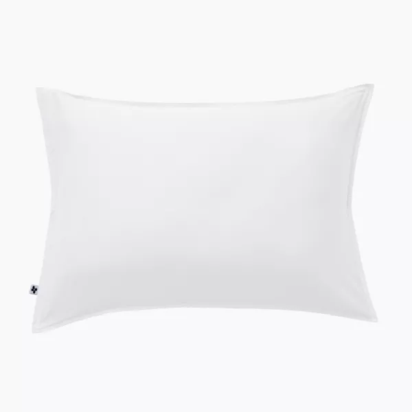 Funda de almohada rectangular en satén de bambú (70 cm) Salomé Blanco chantilly