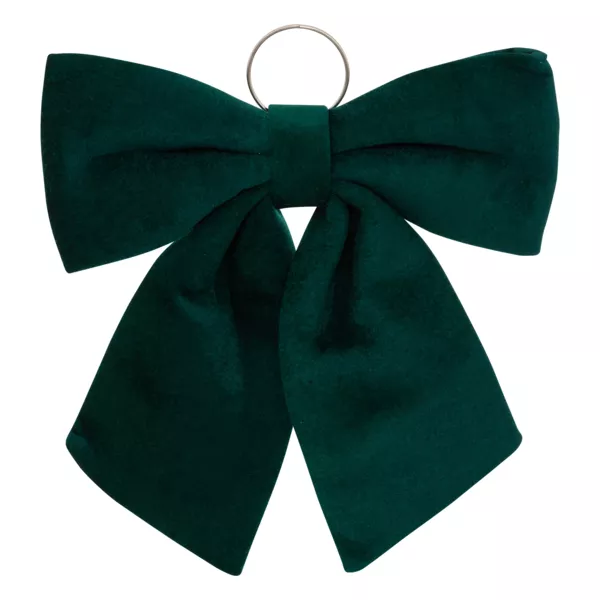 Grand nœud de Noël (H72 cm) Prestige velours Vert sapin