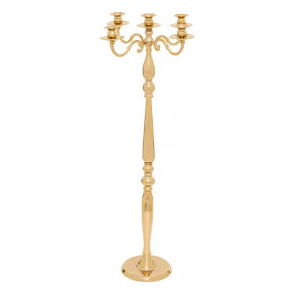 Gran Candelabro de metal (H100 cm) Navidad festiva Dorado