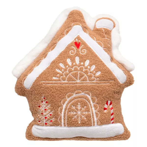 Coussin de Noël (40 x 35 cm) Maison Pain d'épices Marron clair