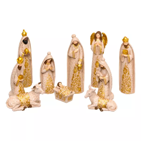 Lot de 10 santons (Hauteur 20 cm) D'Adonis