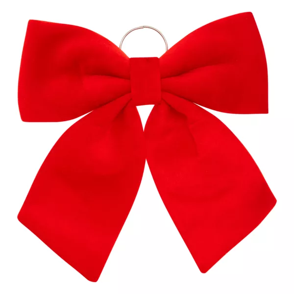 Grand nœud de Noël (H35 cm) Pimlico velours Rouge