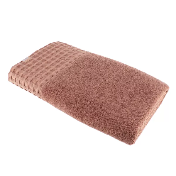 Katoenen badhanddoek (90 x 150 cm) Season Color Karamel