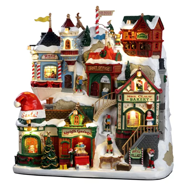 Villa Navide�a Lemax iluminada El pueblo de Santa Claus