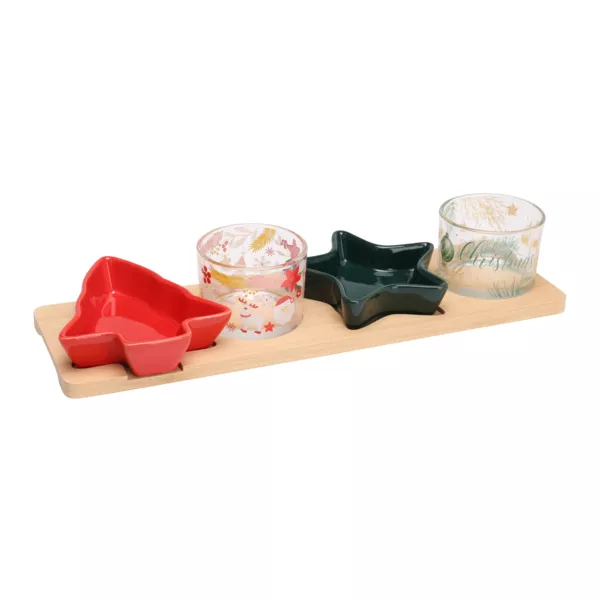 Tapas st, 7 dele i porceln (10 x 33 cm) Christmas time Flerfarvet