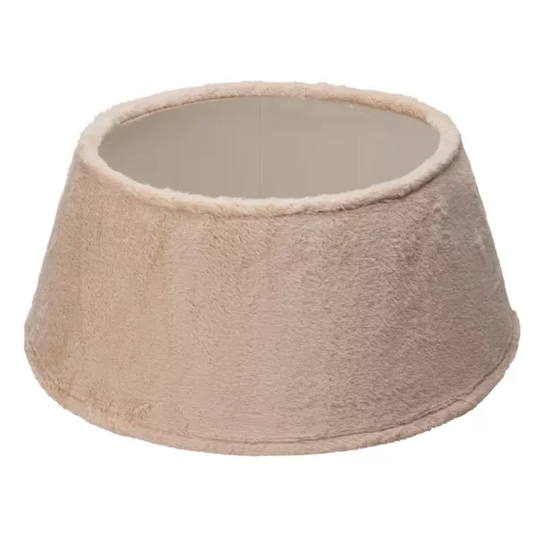 Cache pied de sapin (D55 cm) Fausse fourrure Beige