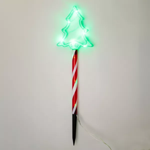 Lot de 5 piquets lumineux à piles 45 LED (H44 cm) Sapins Candy Multicolore
