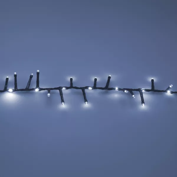 Lichtslinger 15 m 1060 LED zwart snoer Boa waterval effect Koud wit