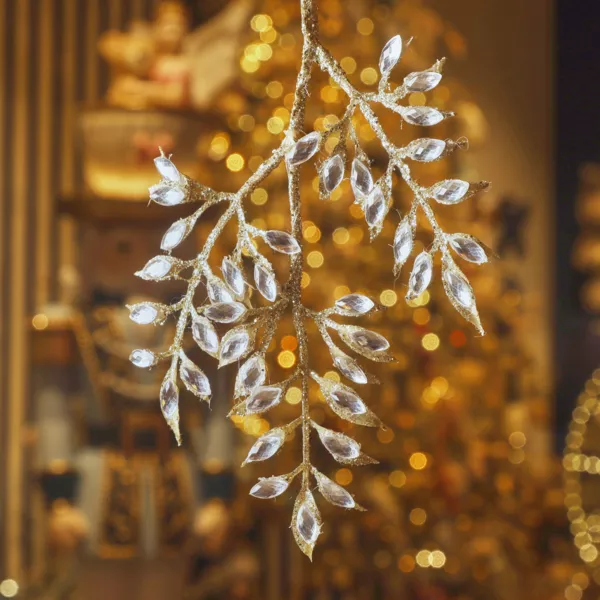 Suspension de Noël (H24 cm) Branche diamant Argent