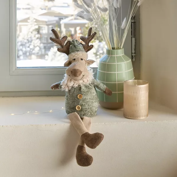 Renna di Natale da sedere (H38 cm) Signor Chic Beige