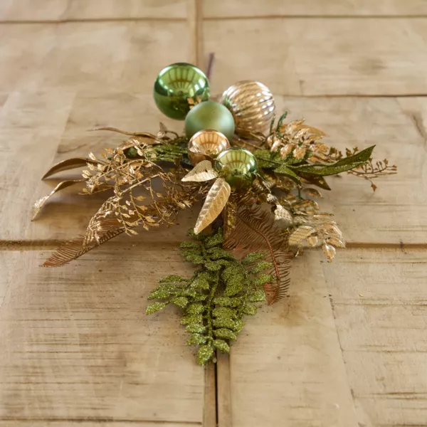 Branche de feuille (H75 cm) Majesty Vert et doré
