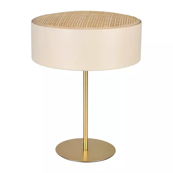Lampe à poser en Métal et Bambou (H33.5 cm) Ambre Beige