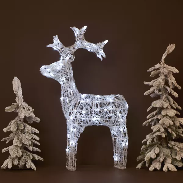 Renne lumineux souple 80 LED (H89 cm) Skoll Blanc froid