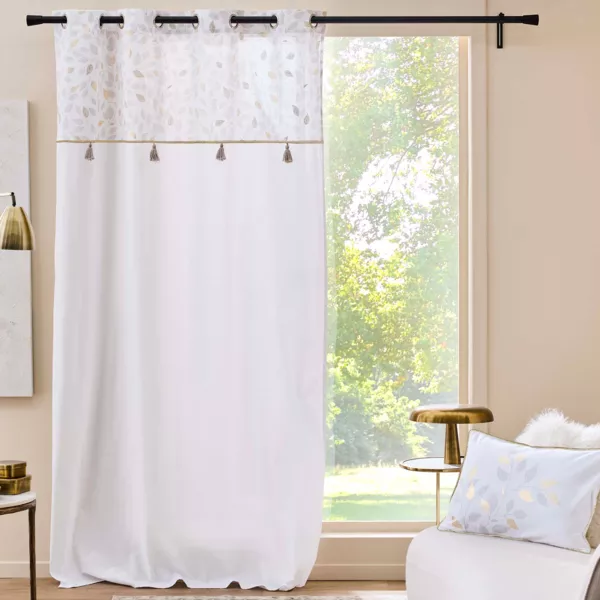 Cortina de algodón (140 x 240 cm) Duquesa Blanco