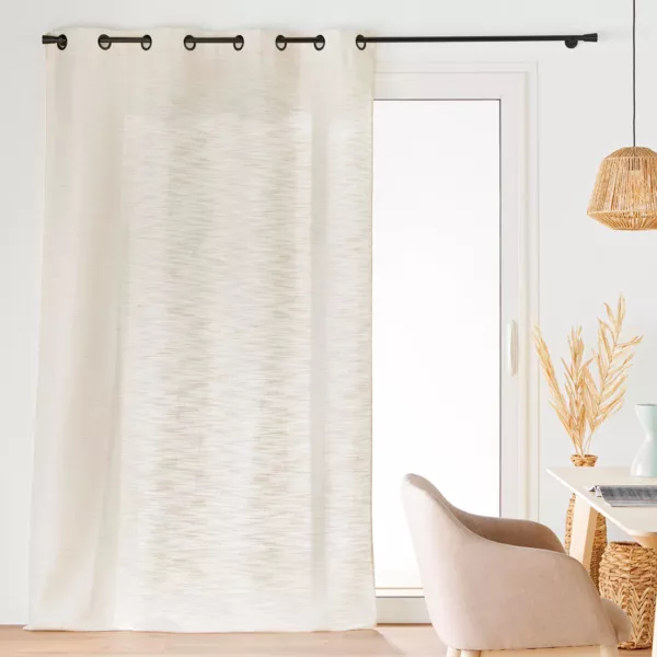 Rideau effet lin tiss (140 x 260 cm) Nando Ecru