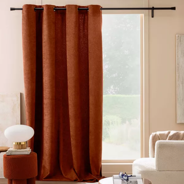 Rideau bouclette (140 x 260 cm) Winona Terracotta
