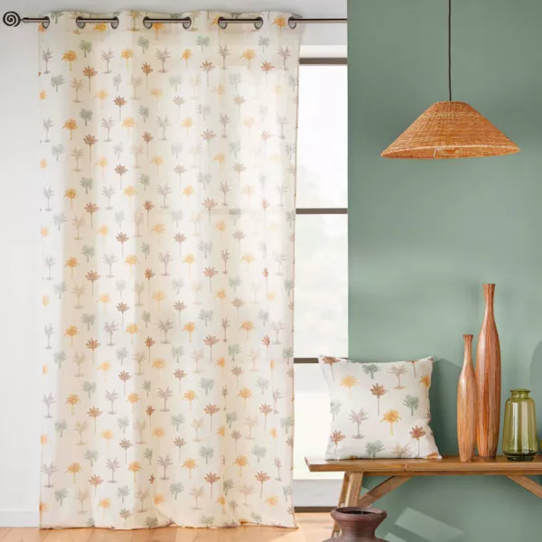 Katoenen gordijn (140 x 280 cm) Palmelia Beige