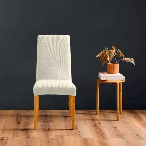 Strkbar stolovertrk med vaffelmnster (40 x 40 cm) Sacha Hvid