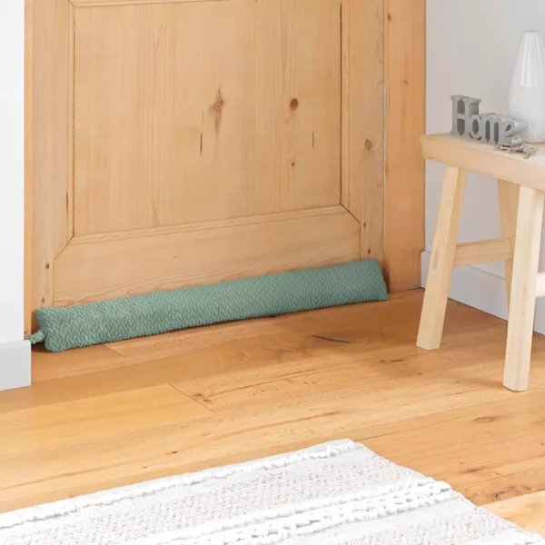 Coussin bas de porte flanelle (80 x 10 cm) Flanela Vert kaki