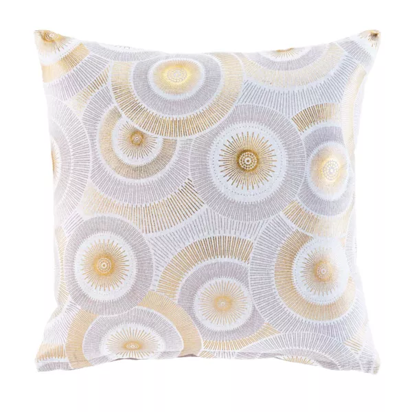 Funda de cojín cuadrada de algodón (40 x 40 cm) Eclipse Marfil