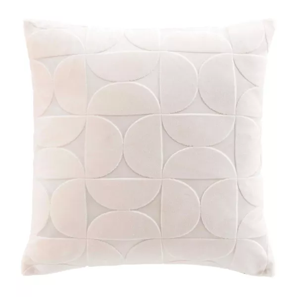 Housse de coussin carrée velours (40 x 40 cm) Curly Ecru