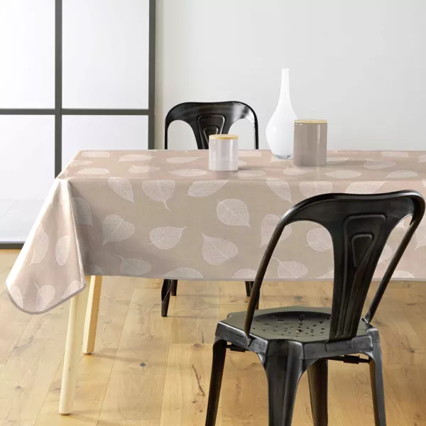 Nappe rectangulaire enduite PVC (140 x 240 cm) Feuillys Blanche