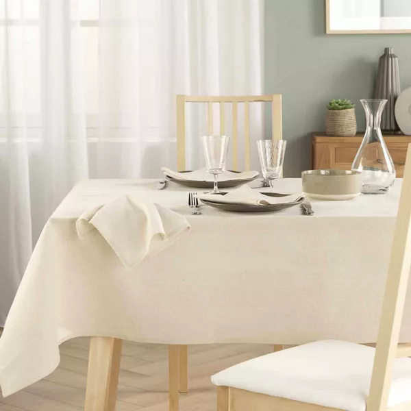 Lot de 3 serviettes en coton (40 x 40 cm) Serafine Ecru