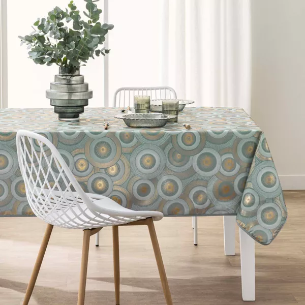 Nappe rectangulaire antitache (145 x 240 cm) Eclipse Vert Sauge