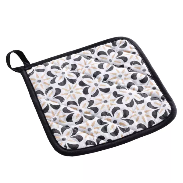 Manique en coton (19 x 19 cm) Solaris Noire