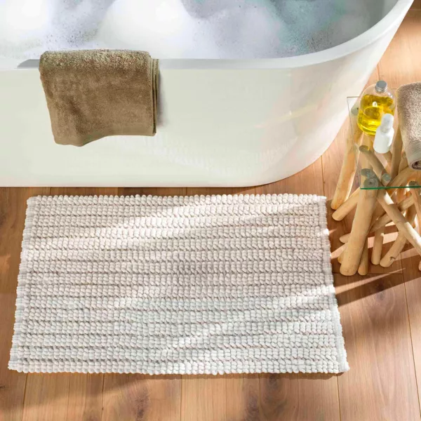 Tapis de bain en coton (50 x 80 cm) Voltis Blanc