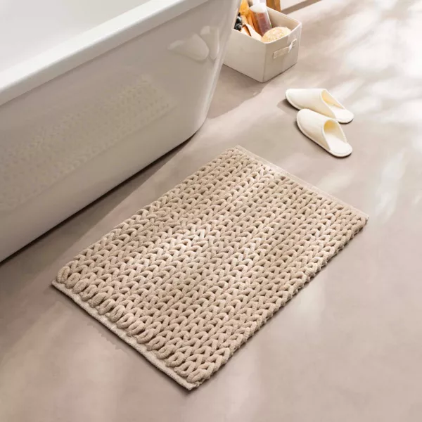Tapis de bain en coton (50 x 80 cm) Ariel Beige
