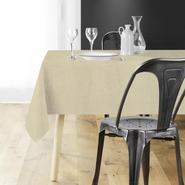 Kersttafelkleed rechthoekig (140 x 240 cm) Strass Goud