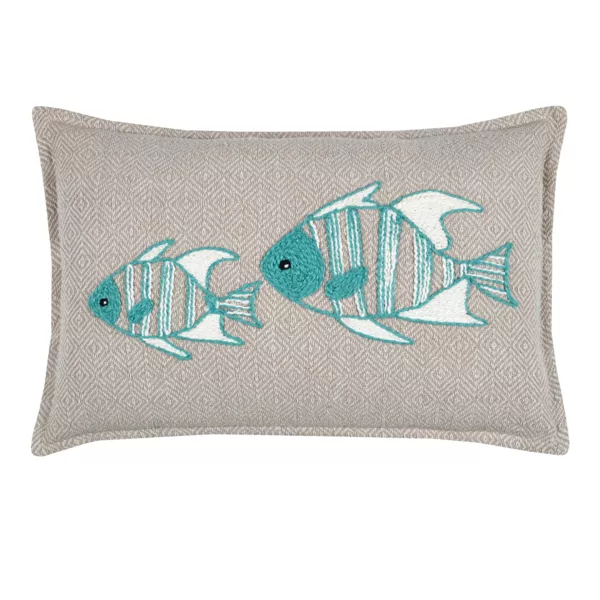 Coussin rectangulaire en coton (35 x 50 cm) Barbade Beige