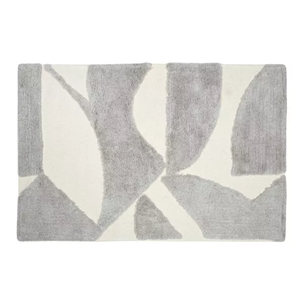 Alfombra de algodn (60 x 90 cm) Blokken Marfil