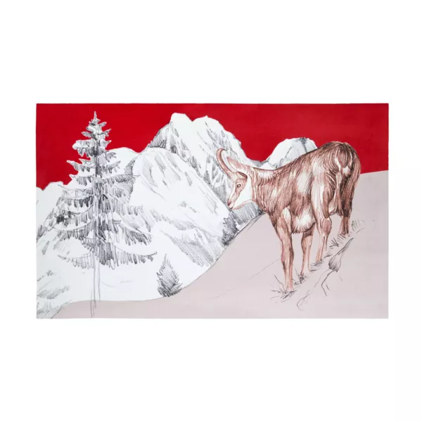 Antislip multifunctioneel tapijt (45 x 75 cm) Wildforest Rood