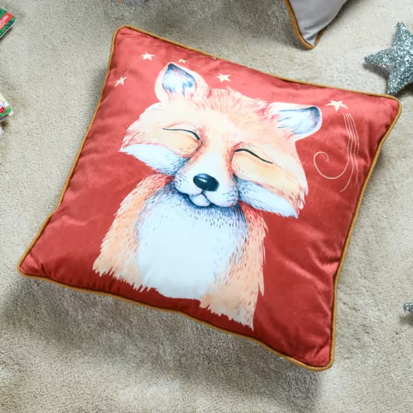 Vierkant kinderkussen (40x40 cm) Ferdinand Rood