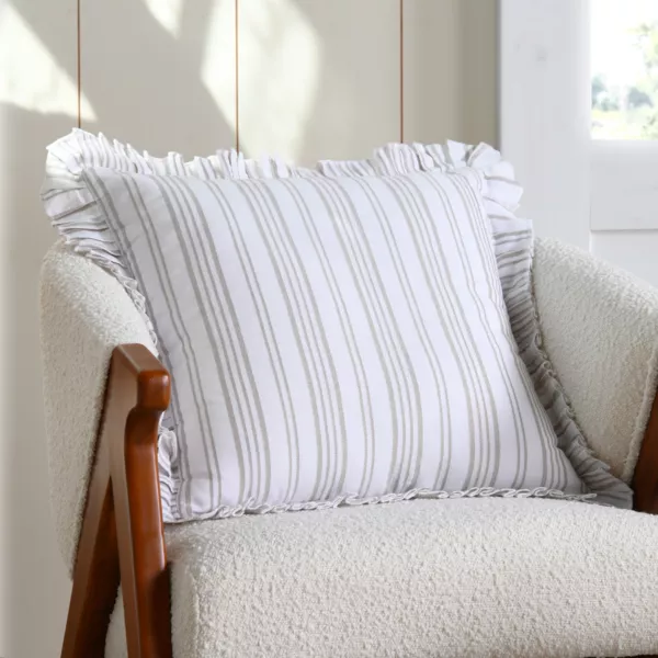 Cojín cuadrado de algodón (50 x 50 cm) Joséphine Marfil